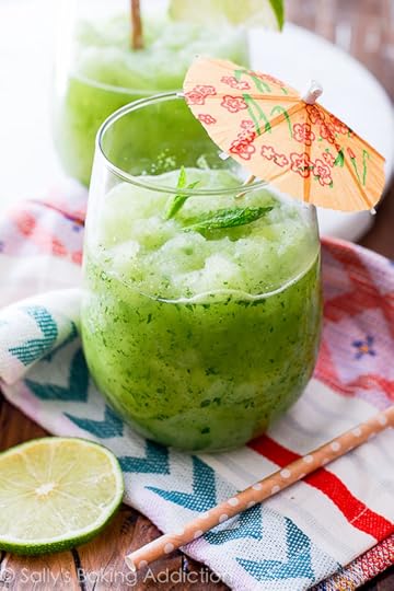 Festive, refreshing, FUN! Whip up these simple Frozen Mojito Slushies tonight. sallysbakingaddiction.com