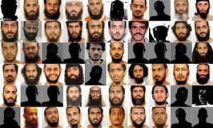 Photos of some of the Guantanamo prisoners, made available when classified military files were released by WikiLeaks in 2011.