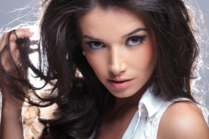 provocative look of a young sexy woman