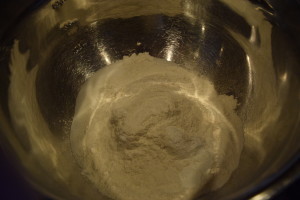 mixing together for cobbler