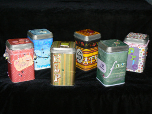 I gave away these homemade Fae Wishing Tins at my panel: with a luck penny, pixie dust, Charms candy, and one even included a thumb drive with my 