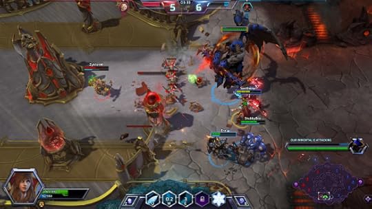 Pushing the enemy base on the Eternal Battleground map in Heroes of the Storm
