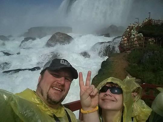 My son and I at Niagara Falls