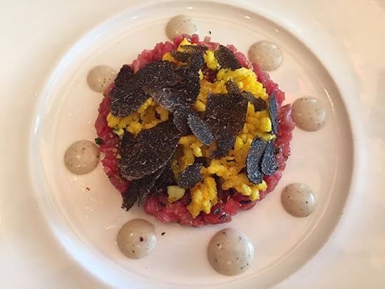 Steak Tartare with black truffles at Bistro du Midi. (Photo by Scott Bridges)