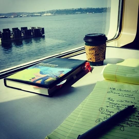 My kind of commute... en route to Bainbridge Island to discuss DOWNWIND.