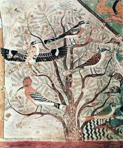 Birds in an acacia tree, from a Middle Kingdom tomb