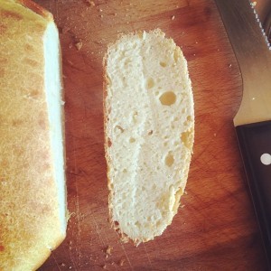 Sourdough bread. Was way too dense and bland.