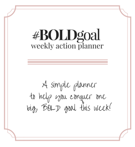 BOLDgoal weekly planner image for FREE DOWNLOAD
