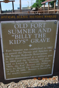sign at Billy the Kid grave