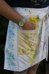 Vintage floral half apron via etsy