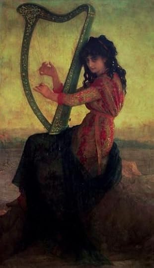 Muse Playing the Harp by Antoine Auguste Ernest Herbert