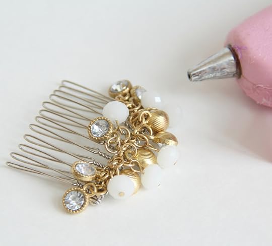diy bridal hair comb
