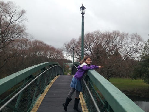 My daughter on the bridge
