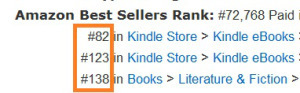 Amazon category ranking