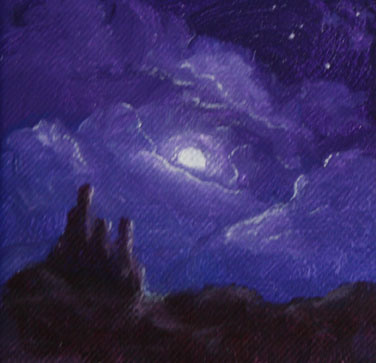 Moonlight Night #4315007 4x4 on wrapped canvas Dawn Blair ©2015