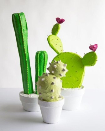 paper mache cacti