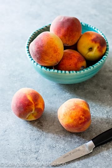 Peaches for Peach Pecan Crisp sallysbakingaddiction.com