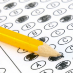 answer document with pencil