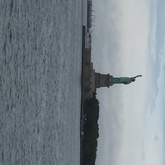 The Lady looking a bit gloomy in the stormy Saturday weather