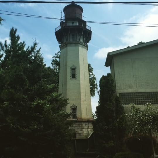 There is a lighthouse on Staten Island that sits on a tiny bit of land between two houses....mysterious!