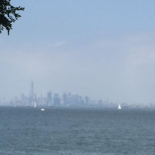 Misty New York seen from the lawn of Clear Comfort (the Alice Austen house)