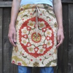Printed Linen Half Apron via Etsy