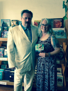 Jeremy Lassen and me at Borderlands. Photo by Mason Jones.