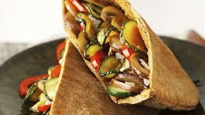 roasted veggie pita sandwich