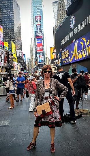 Nora/JD in Times Square. 