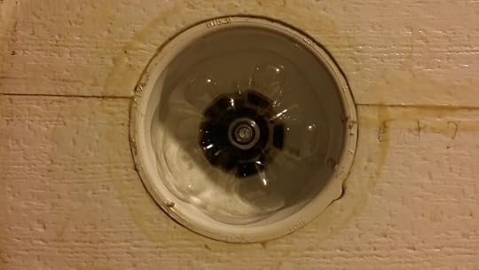 Set plastic bottle base cut-side down into drain