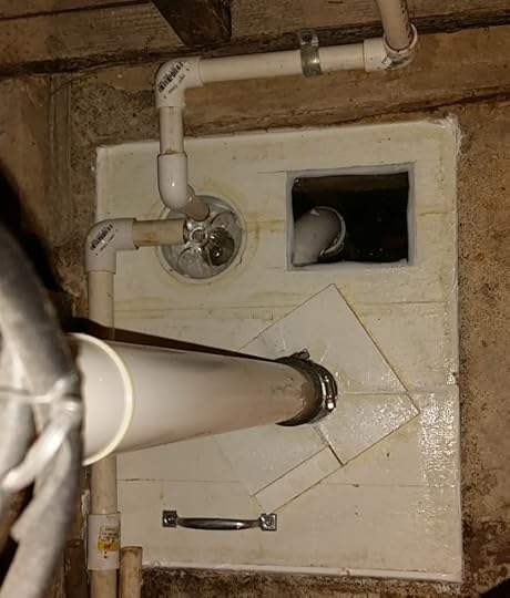 Finished DIY air-tight sump hole cover