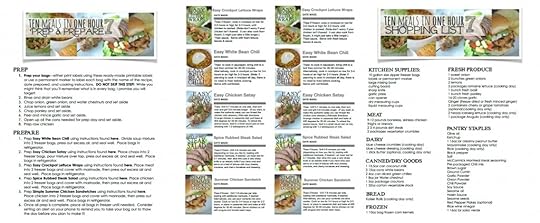 10 Meals in an Hour Printables