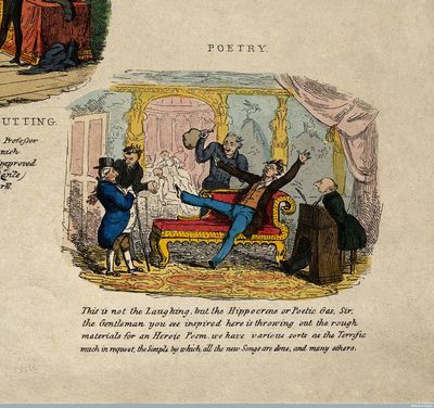 A group of poets carousing and composing verse