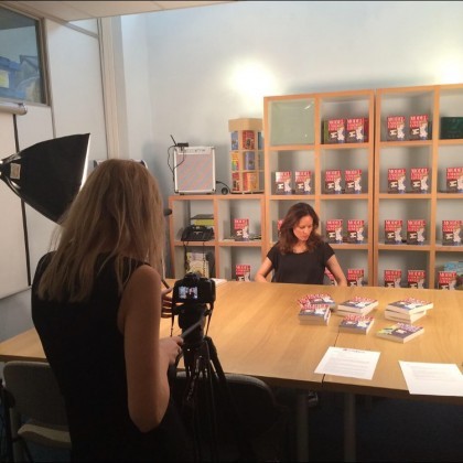 Shooting video for my Totally Tween interview!