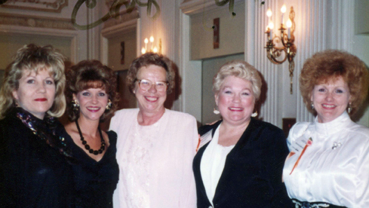 Romance Writers of America Conference - Chicago 1992 (L-R) Gillian Doyle, Mindy Neff, Charlote Lobb (w/a Charlotte Maclay & Charlotte Carter), Jackie Radoumis, Sharon-Brevik