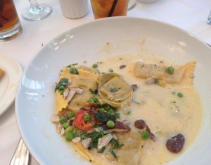 Wild mushroom ravioli