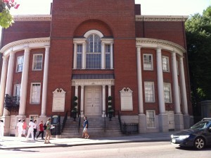 The entrance to Park Street Church, Boston (Photo: Sarah Sundin, July 2014)