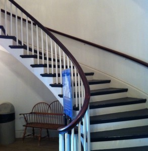 Stairs at Park Street Church, Boston (Photo: Sarah Sundin, July 2014)