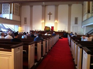 Sanctuary of Park Street Church, Boston (Photo: Sarah Sundin, July 2014)