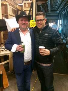 Director Bruce McDonald and Consulting Producer Ivon Bartok on set.