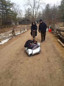 Natalie Brown takes Anthony Lemke for a stroll.