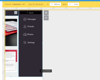 Screenshot of adding an animation.