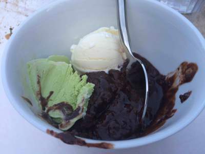 With various ice creams no less!