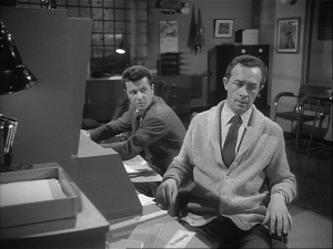 Brian Forbes (left) in Quatermass 2