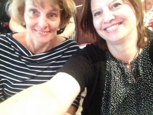 Alexandra (publisher på Egmont LYX, min tyska förläggare) och jag på Sardis