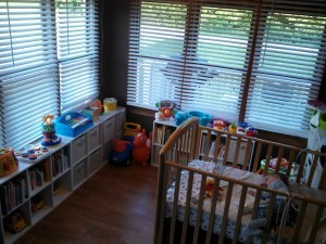 Isaac's sun-room and nurses station. Perfect location right next to the dinning room and kitchen. Isaac is still always right in the middle of the action.