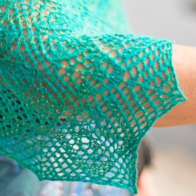 Just a peek at a lovely lacy shawl.