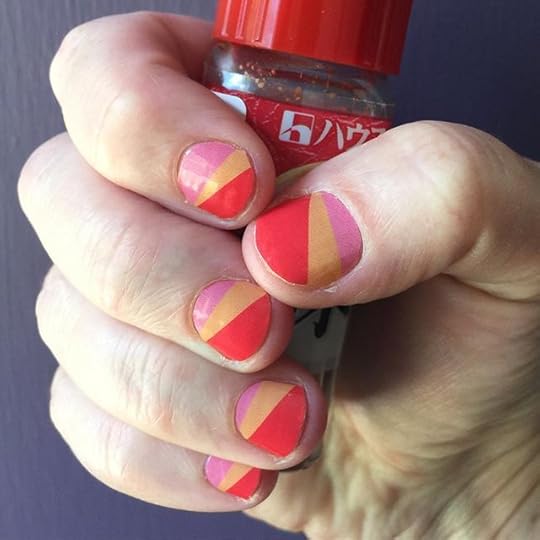New #jamberrynails! This is Summer Sunburst which I think was a Throwback Thursday wrap. #jamberry #nails