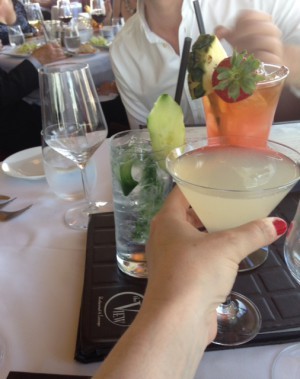 Drinkar och middag på The View.