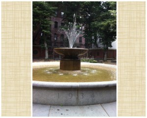 Fountain in Paul Revere Mall, Boston, July 2014 (Photo: Sarah Sundin)